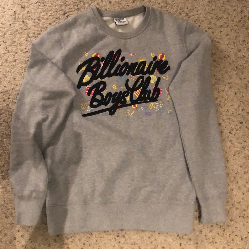 Billionaire boys club gray sweater